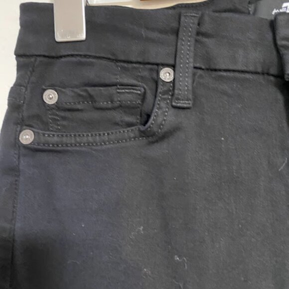 7 For All Mankind High Rise Black Women's Skinny Jeans Size 27 - Picture 9 of 15